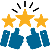 Customer satisfaction guaranteed icon